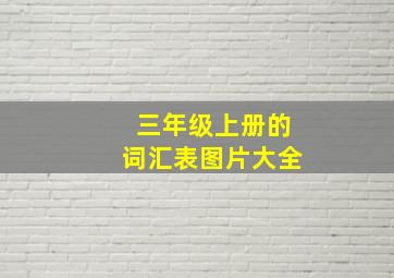 三年级上册的词汇表图片大全