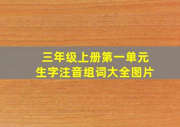 三年级上册第一单元生字注音组词大全图片