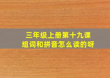 三年级上册第十九课组词和拼音怎么读的呀