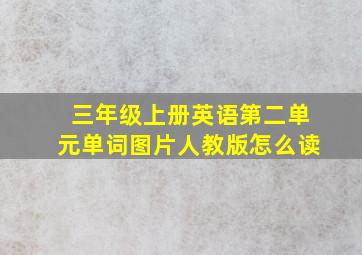 三年级上册英语第二单元单词图片人教版怎么读