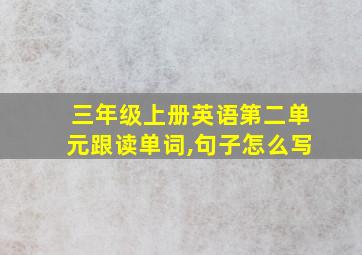 三年级上册英语第二单元跟读单词,句子怎么写