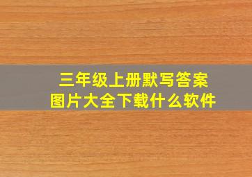 三年级上册默写答案图片大全下载什么软件