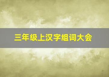 三年级上汉字组词大会