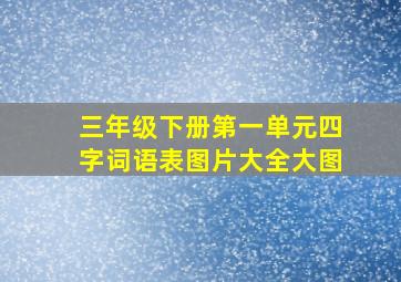 三年级下册第一单元四字词语表图片大全大图