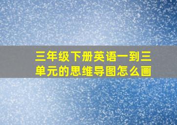 三年级下册英语一到三单元的思维导图怎么画