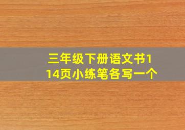 三年级下册语文书114页小练笔各写一个