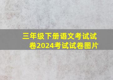 三年级下册语文考试试卷2024考试试卷图片