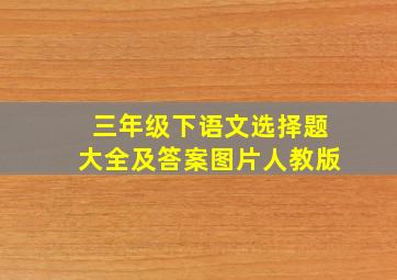 三年级下语文选择题大全及答案图片人教版