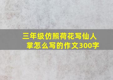 三年级仿照荷花写仙人掌怎么写的作文300字