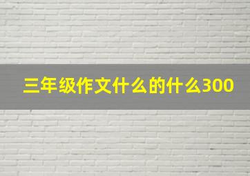 三年级作文什么的什么300