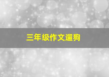 三年级作文遛狗