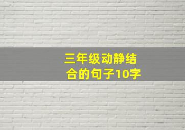 三年级动静结合的句子10字