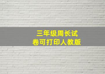 三年级周长试卷可打印人教版