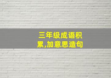 三年级成语积累,加意思造句