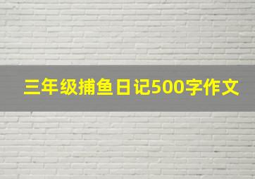 三年级捕鱼日记500字作文