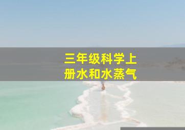 三年级科学上册水和水蒸气