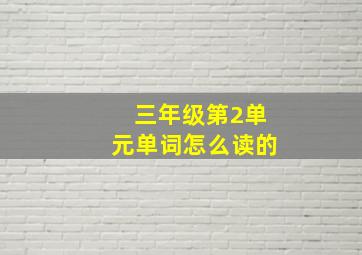 三年级第2单元单词怎么读的