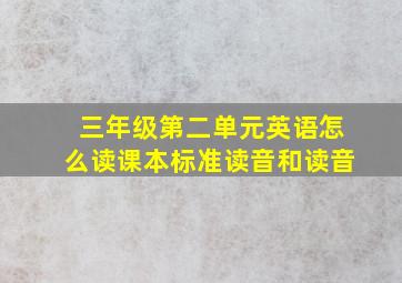 三年级第二单元英语怎么读课本标准读音和读音