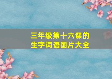 三年级第十六课的生字词语图片大全