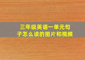 三年级英语一单元句子怎么读的图片和视频