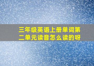 三年级英语上册单词第二单元读音怎么读的呀