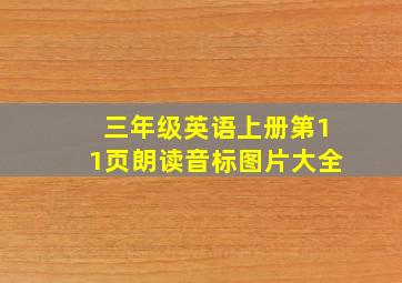 三年级英语上册第11页朗读音标图片大全