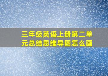 三年级英语上册第二单元总结思维导图怎么画