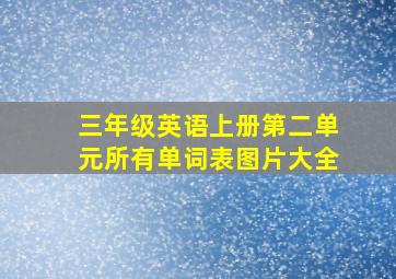 三年级英语上册第二单元所有单词表图片大全