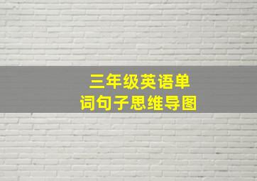 三年级英语单词句子思维导图