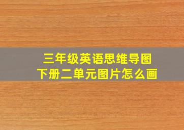 三年级英语思维导图下册二单元图片怎么画