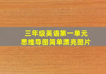 三年级英语第一单元思维导图简单漂亮图片