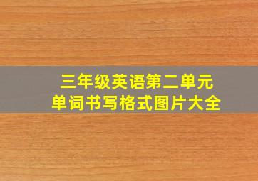 三年级英语第二单元单词书写格式图片大全