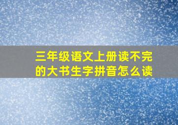 三年级语文上册读不完的大书生字拼音怎么读