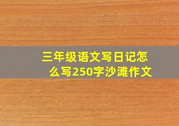 三年级语文写日记怎么写250字沙滩作文