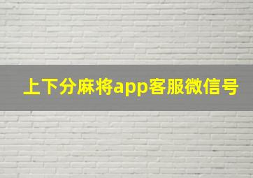 上下分麻将app客服微信号