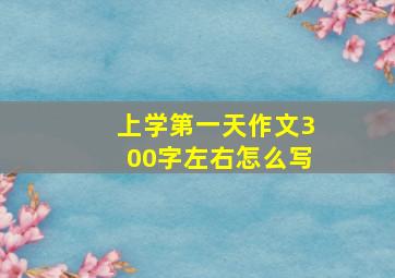 上学第一天作文300字左右怎么写