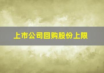 上市公司回购股份上限