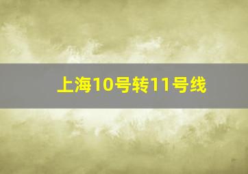 上海10号转11号线