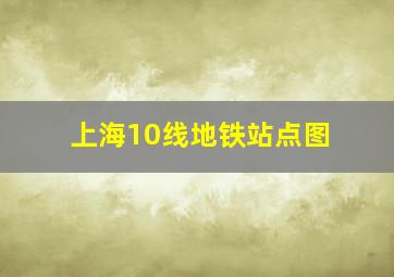 上海10线地铁站点图