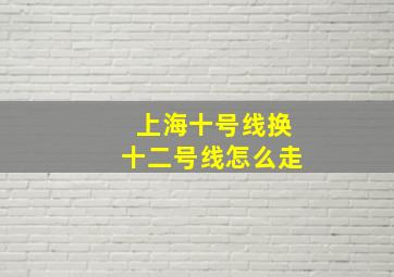 上海十号线换十二号线怎么走