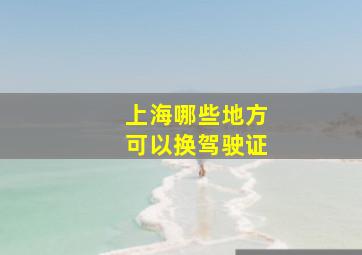 上海哪些地方可以换驾驶证