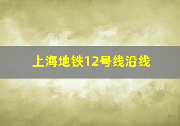 上海地铁12号线沿线