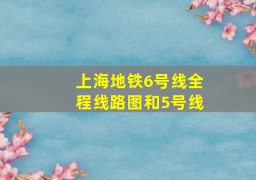 上海地铁6号线全程线路图和5号线