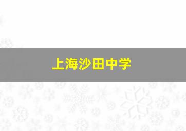 上海沙田中学