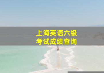 上海英语六级考试成绩查询