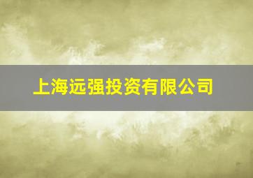 上海远强投资有限公司