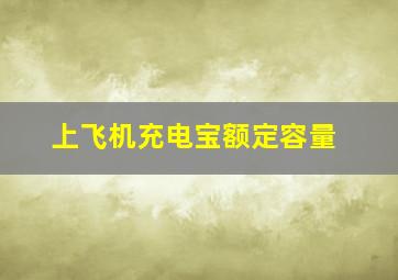 上飞机充电宝额定容量