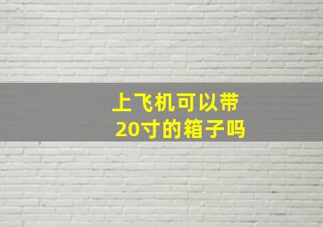 上飞机可以带20寸的箱子吗