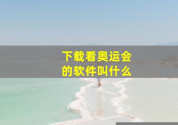 下载看奥运会的软件叫什么