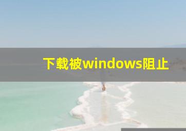 下载被windows阻止